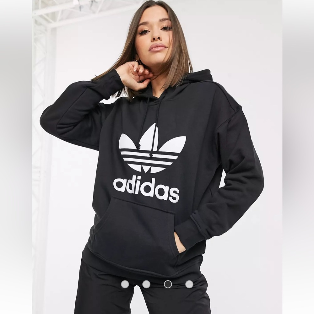 NWT ADIDAS Originals Trefoil Hoodie Sweatshirt Size Small - Picture 2 of 14